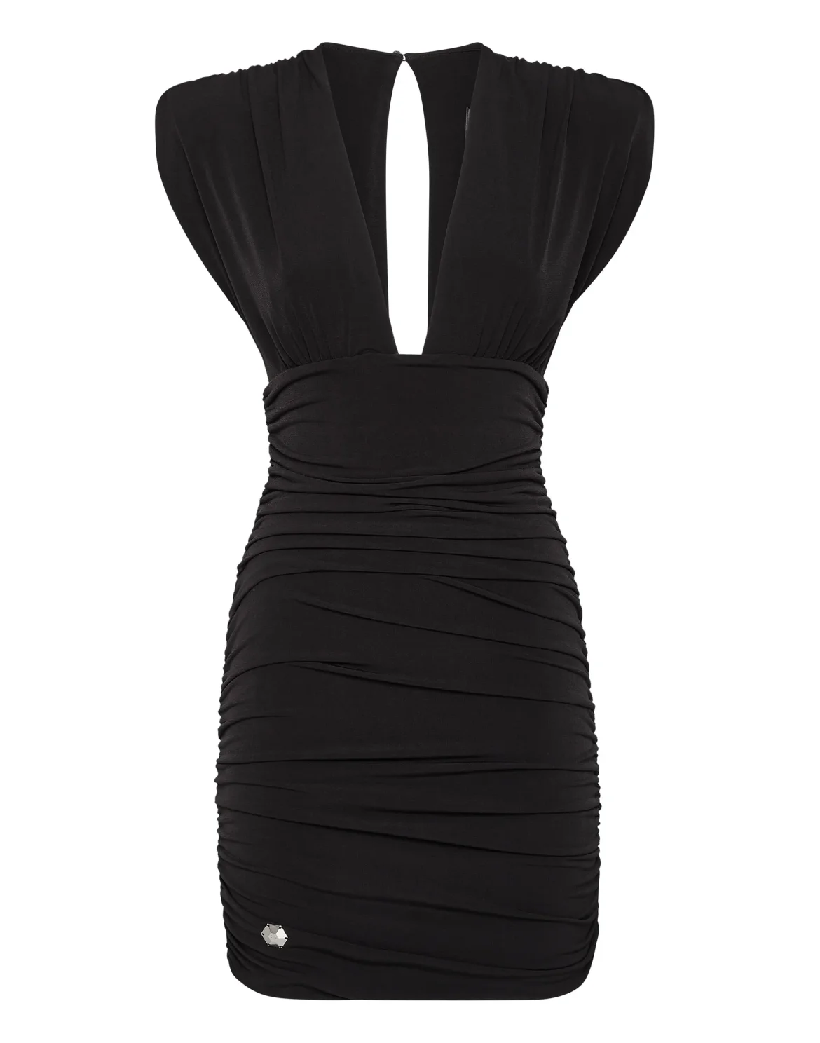 Wrinkles Mini Dress, цвет: Черный