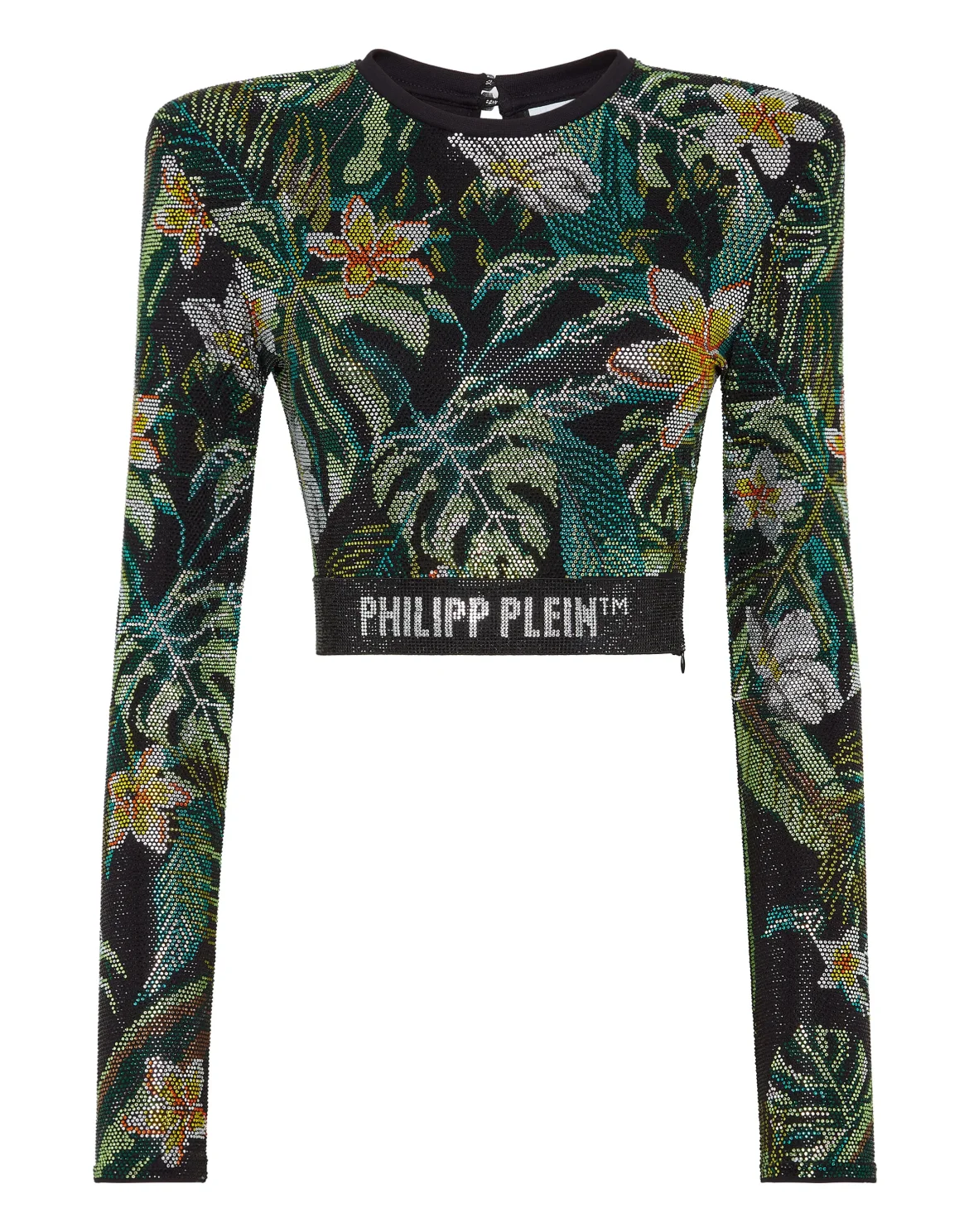 Shoulder Pad Cropped Top LS Hawaii, цвет: Зеленый