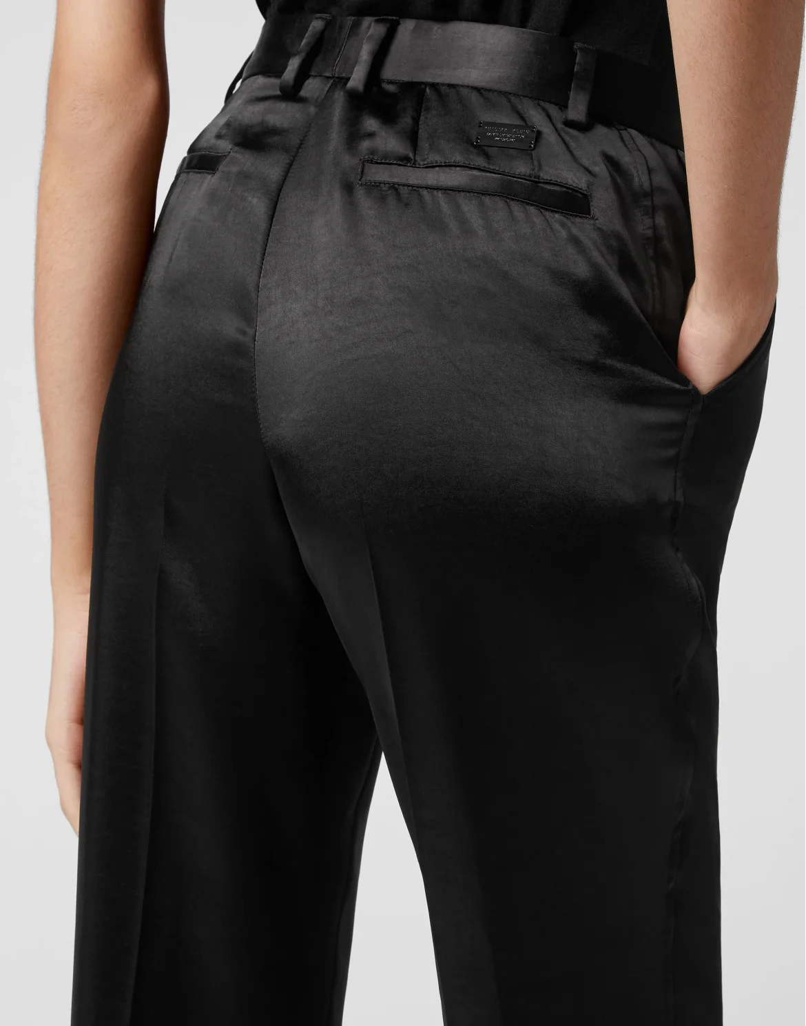 Satin Trousers, цвет: Черный