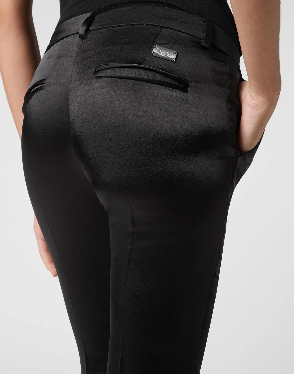 Satin Trousers, цвет: Черный