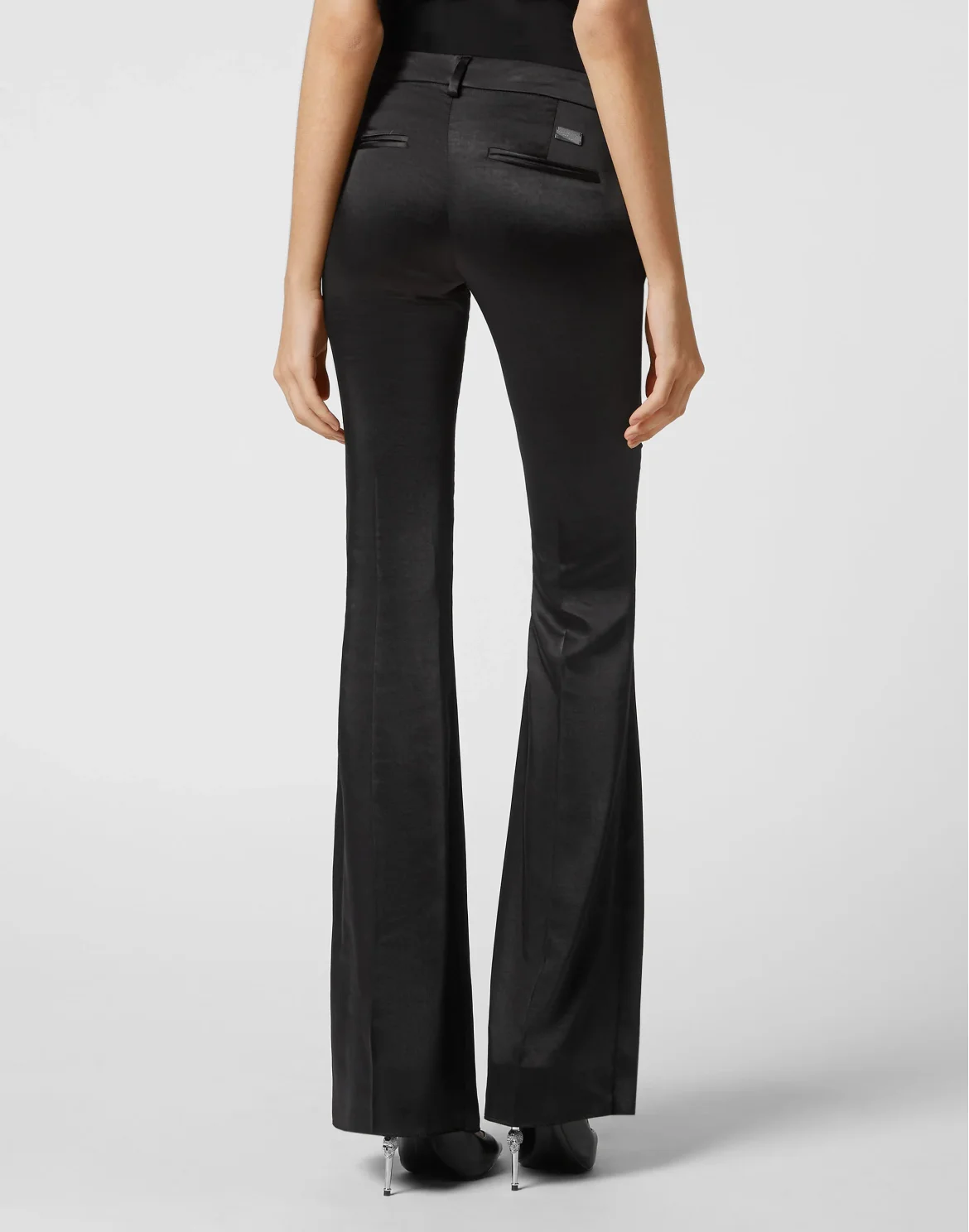Satin Trousers, цвет: Черный