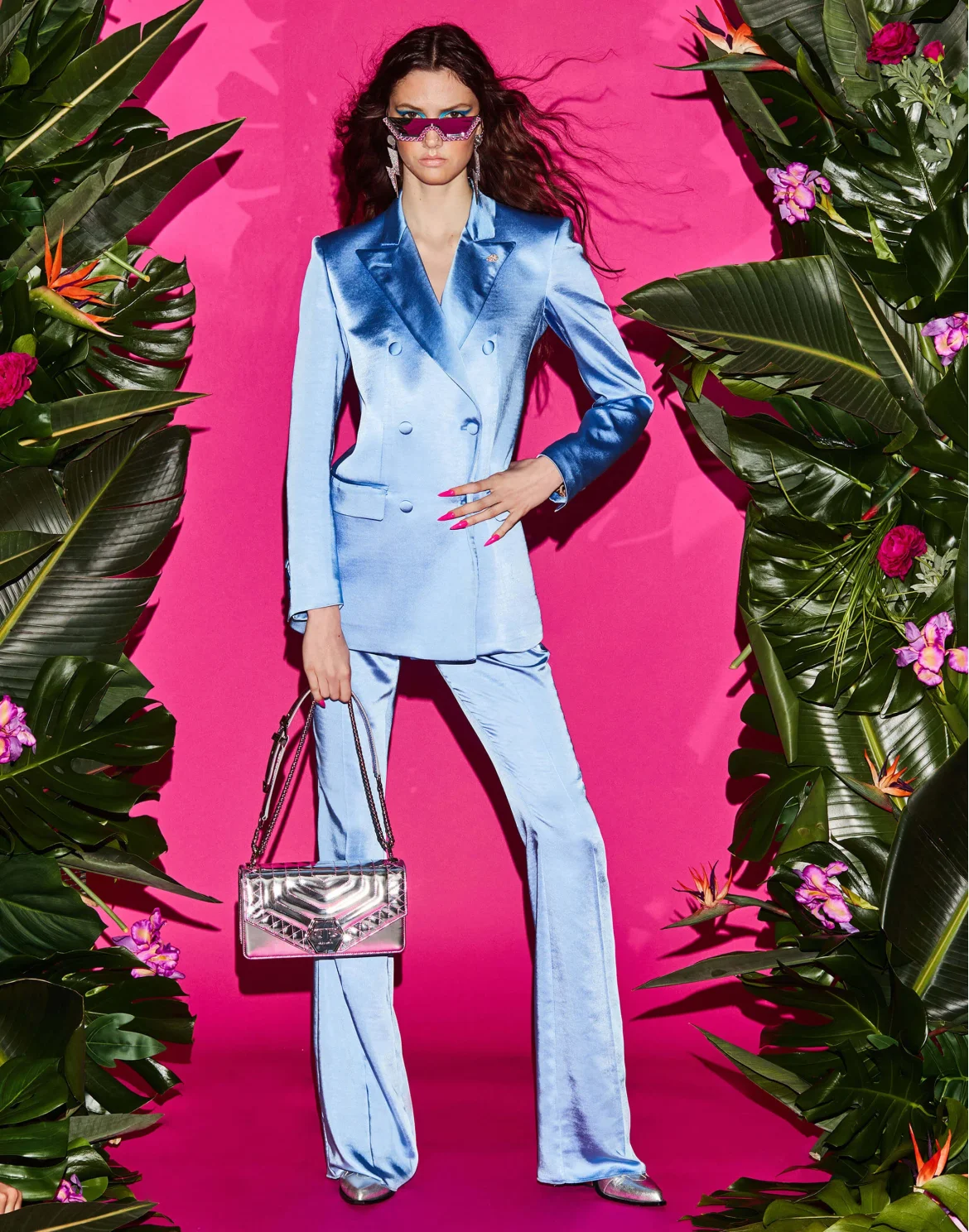 Satin Trousers, цвет: Голубой