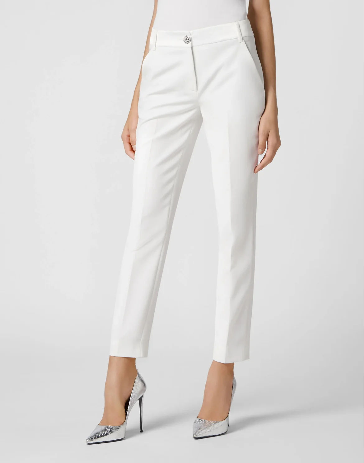 Cady Super High Waist Trousers, цвет: Белый