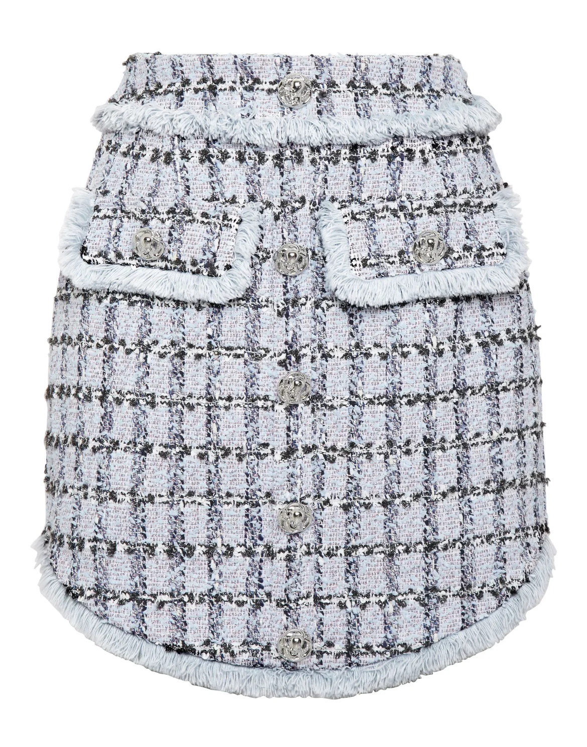 Tweed Mini Skirt, цвет: Голубой