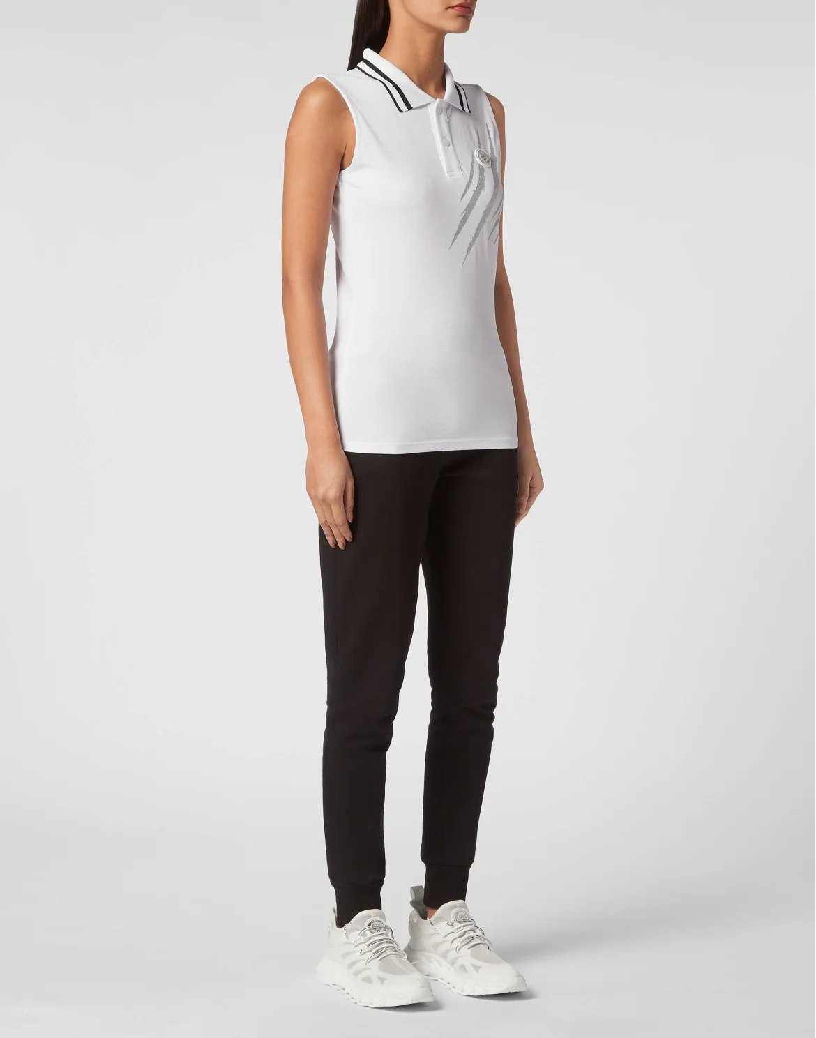 Sleeveless Polo shirt Scratch, цвет: Белый
