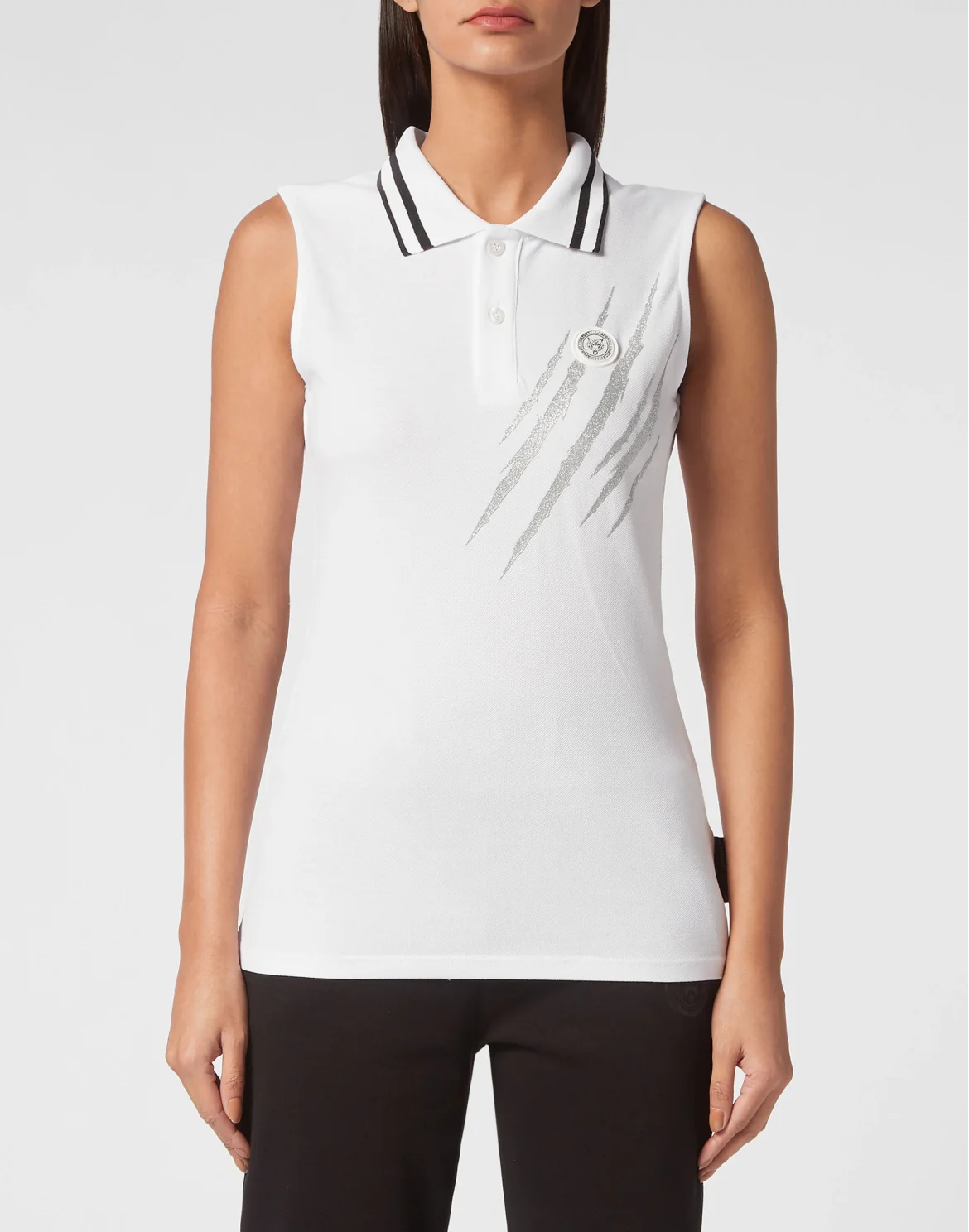 Sleeveless Polo shirt Scratch, цвет: Белый
