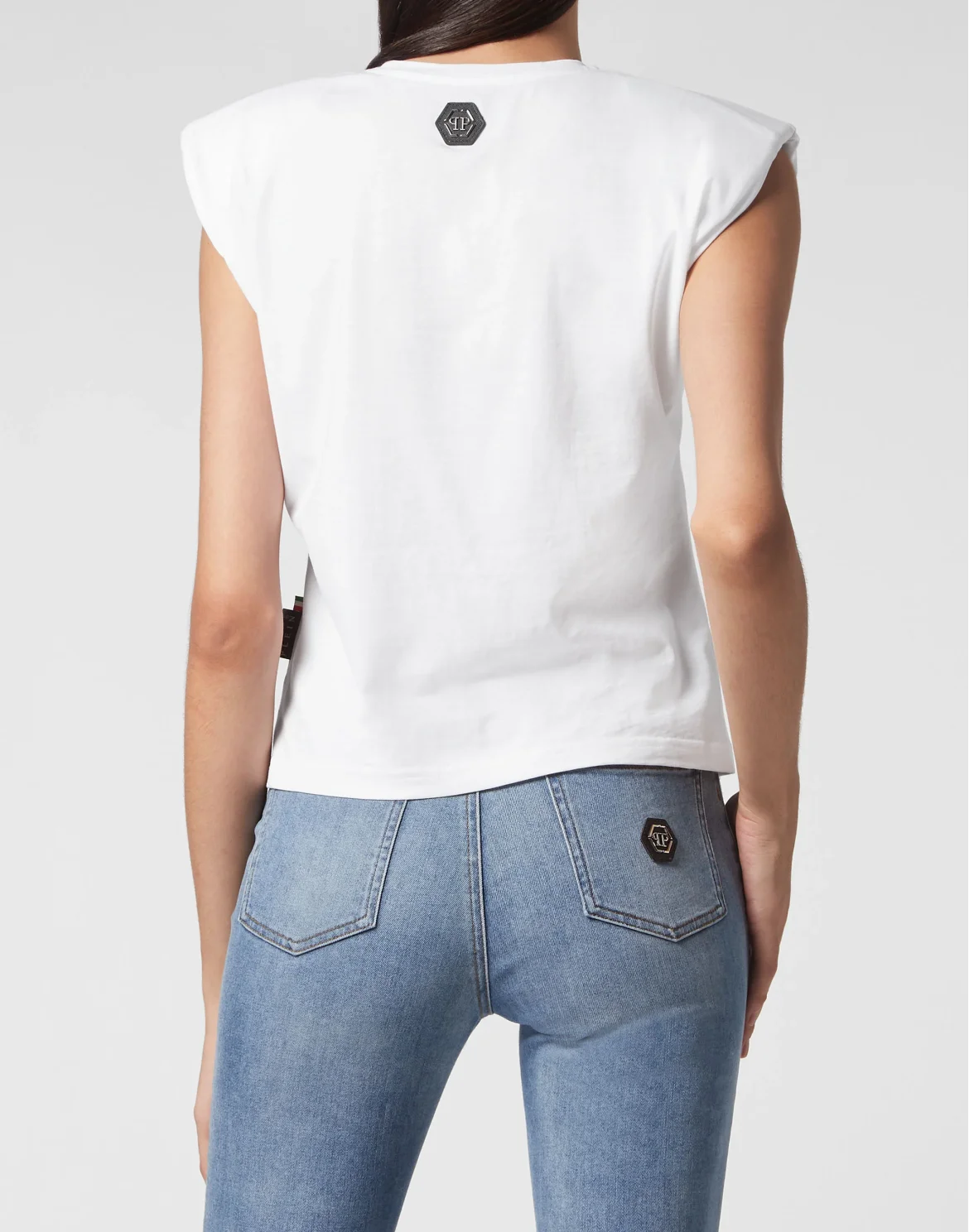 Shoulder Pads Tank Top Basic, цвет: Белый
