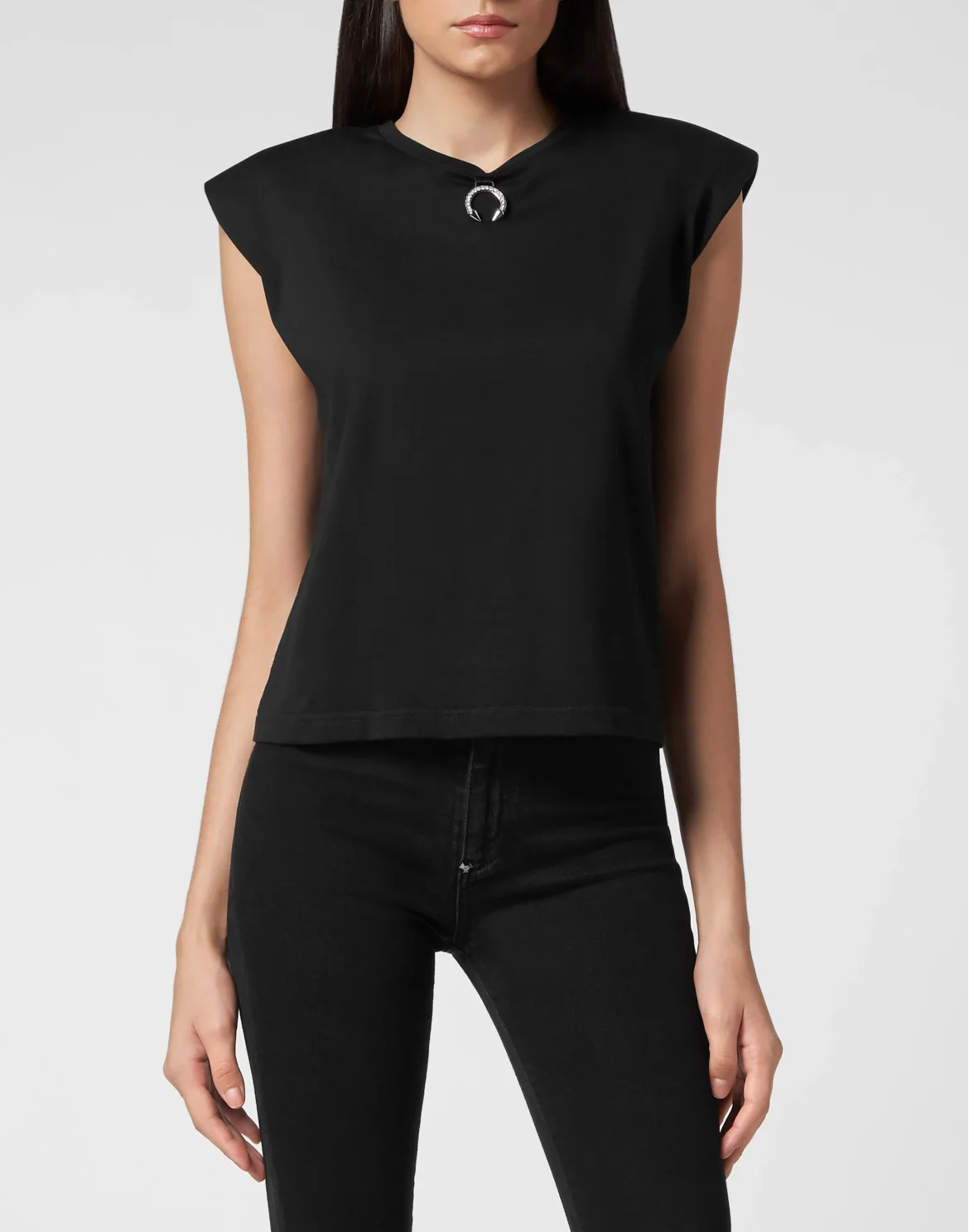 Shoulder Pads Tank Top Basic, цвет: Черный