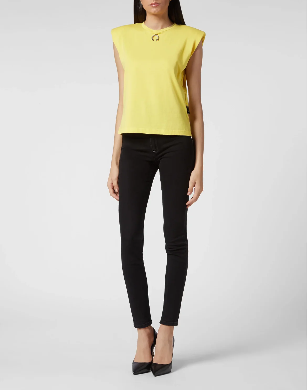 Shoulder Pads Tank Top Basic, цвет: Желтый