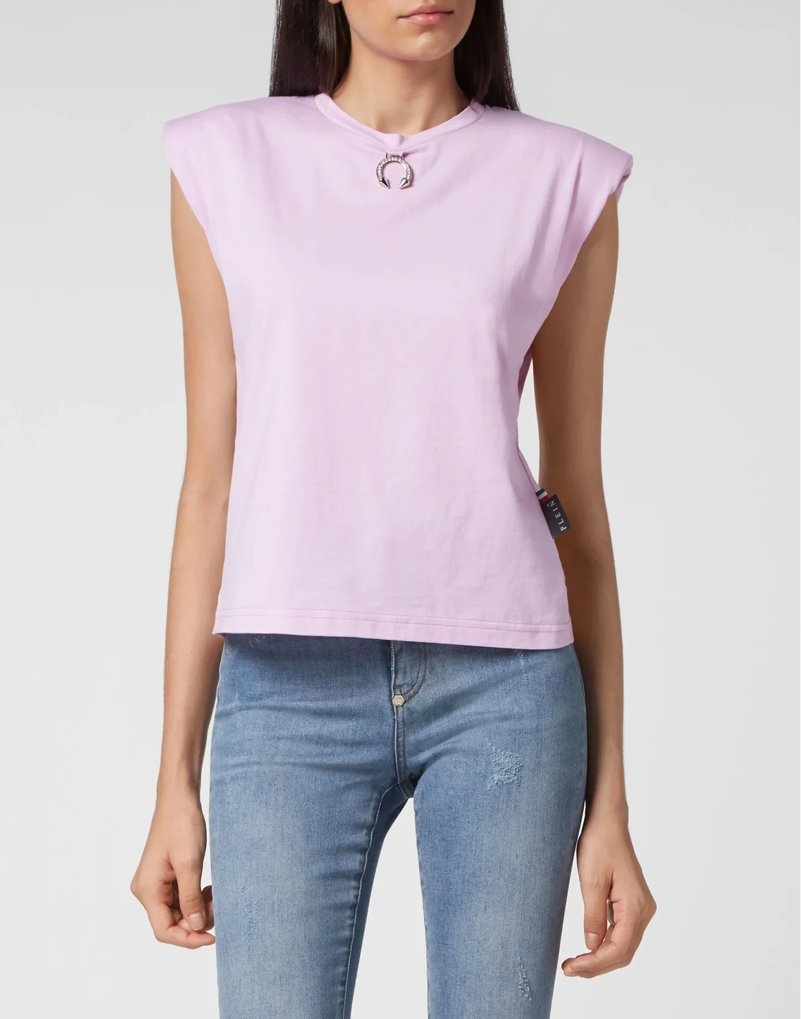 Shoulder Pads Tank Top Basic, цвет: Розовый