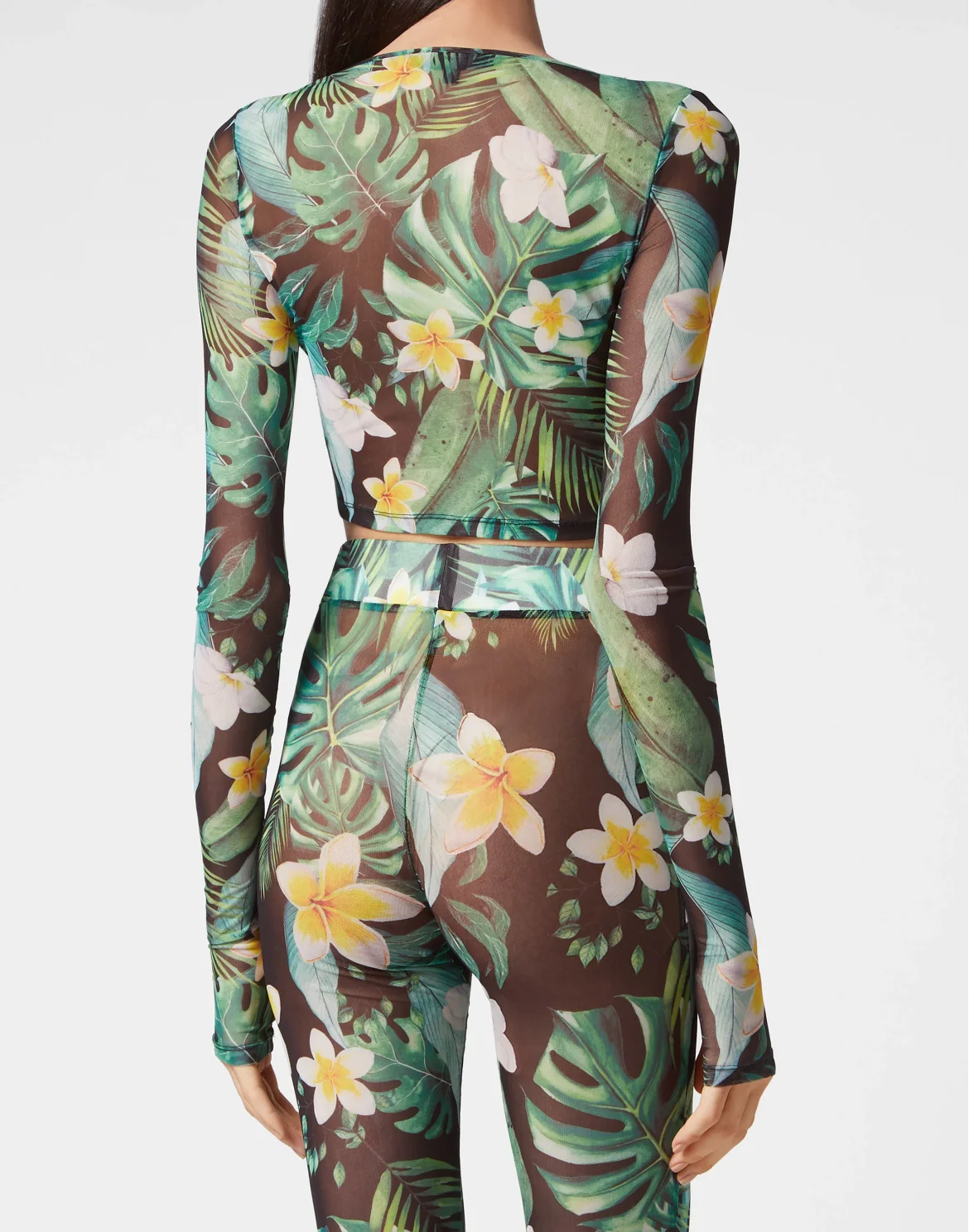 Cropped T-shirt LS Hawaii, цвет: Зеленый