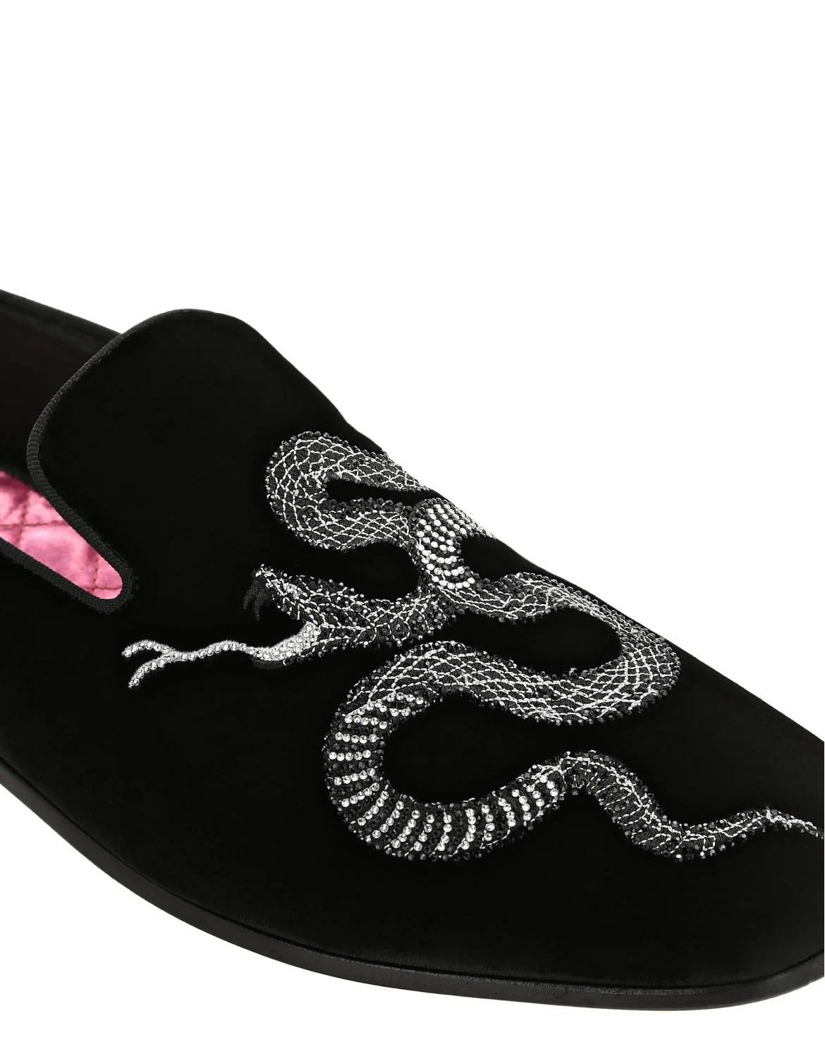 Loafers Snake, цвет: Черный