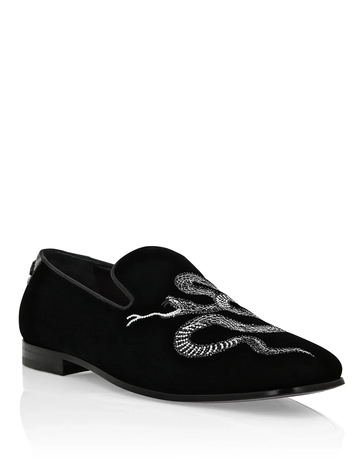 Loafers Snake, цвет: Черный