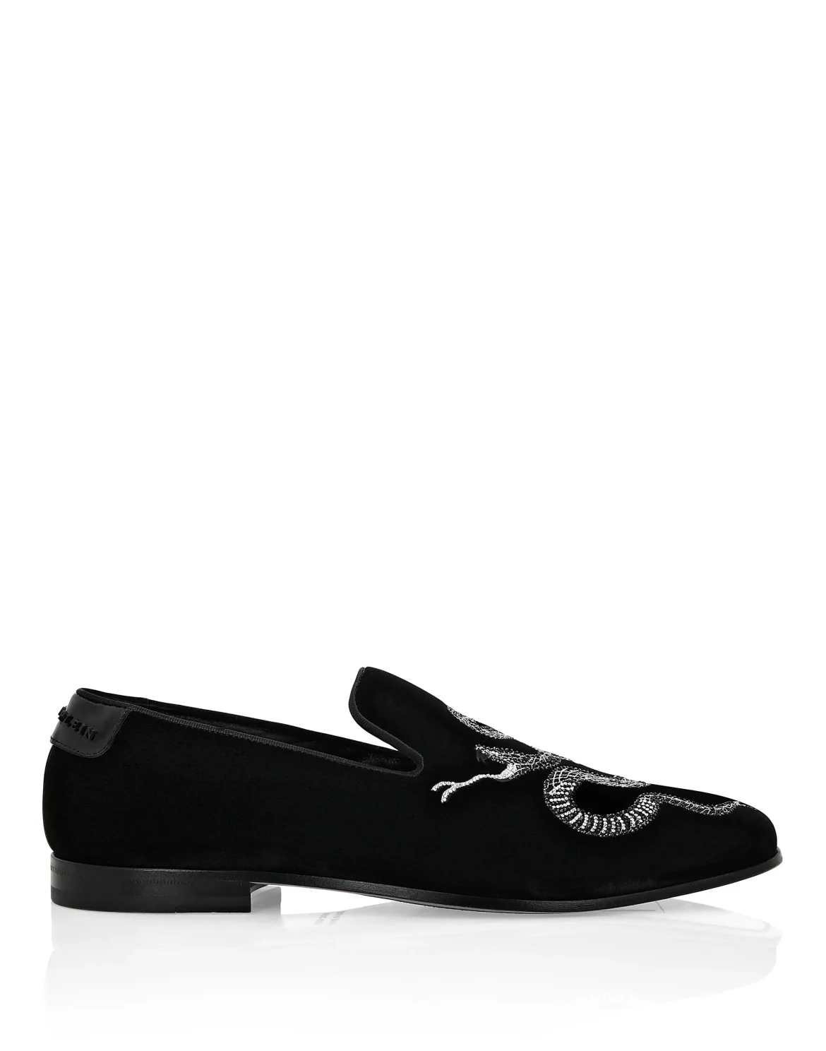 Loafers Snake, цвет: Черный