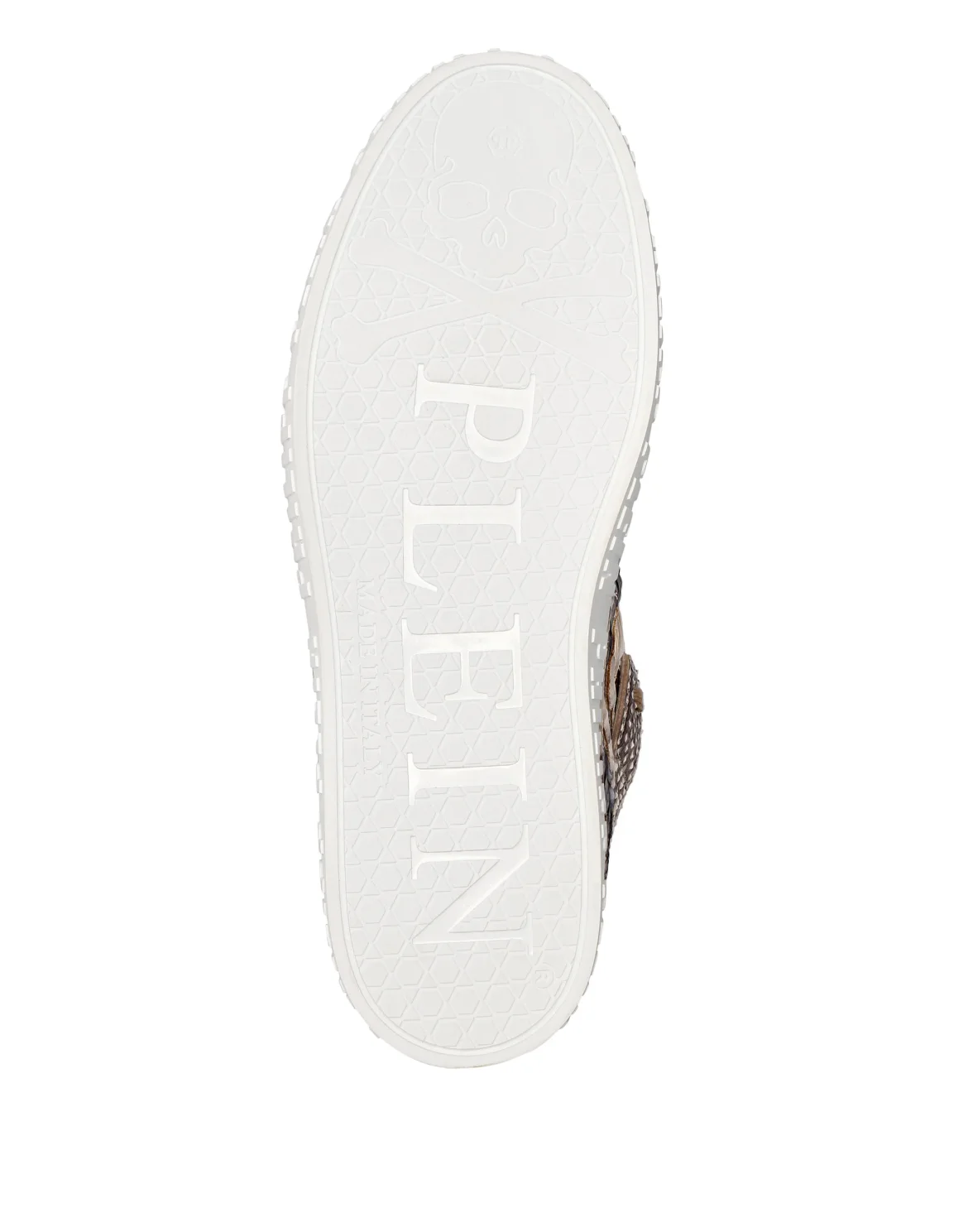 Python Hi-Top Sneakers Skull and Plein, цвет: Голубой