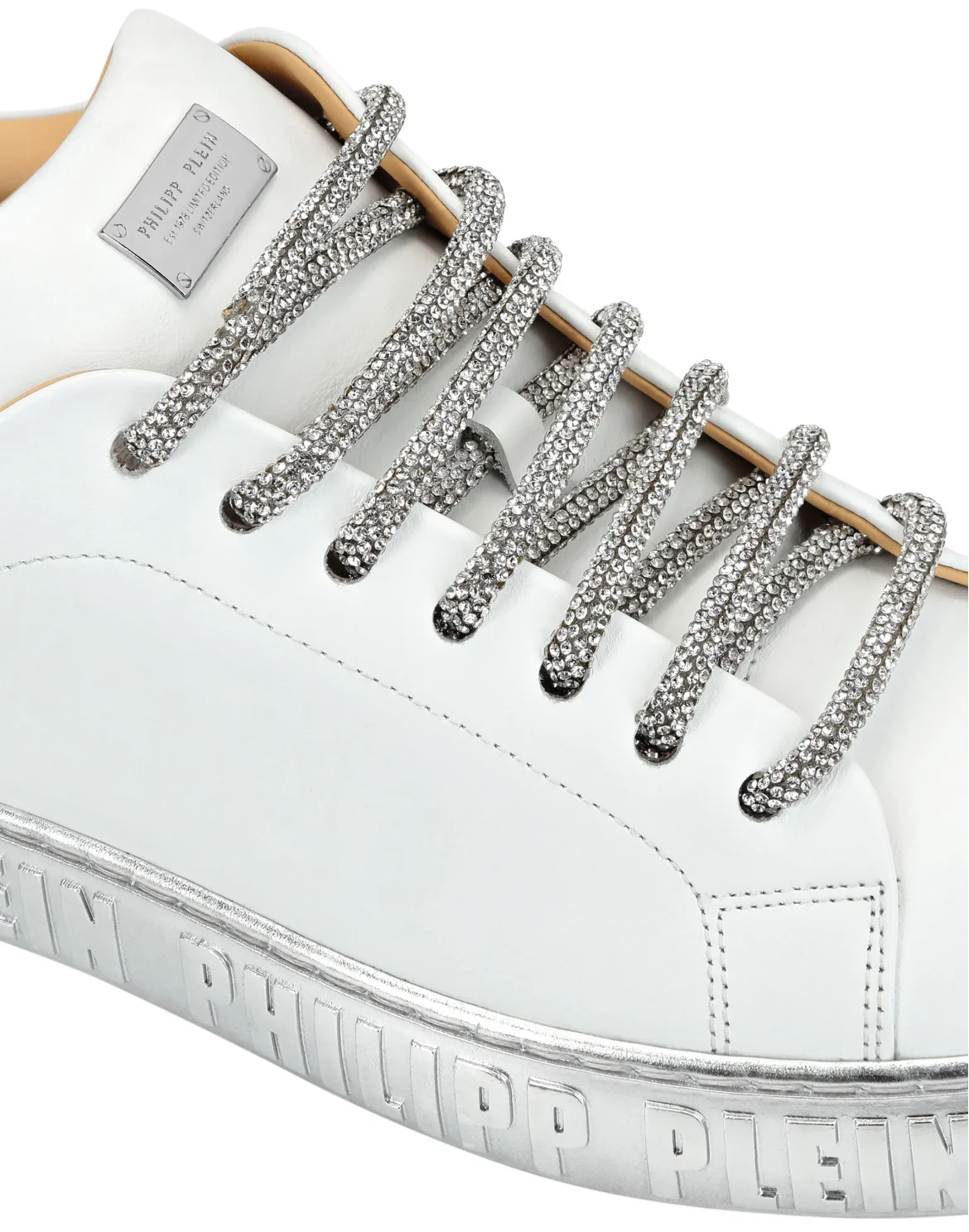 Strass Lo-Top Sneakers, цвет: Белый