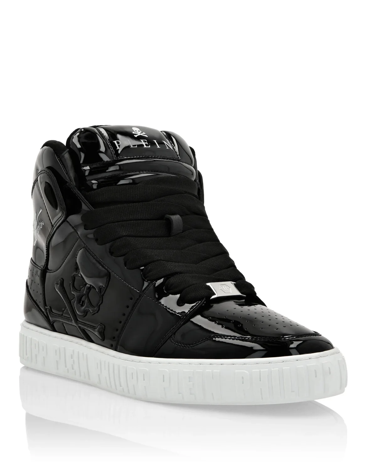 Super Street Hi-Top Sneakers Skull&Bones, цвет: Черный