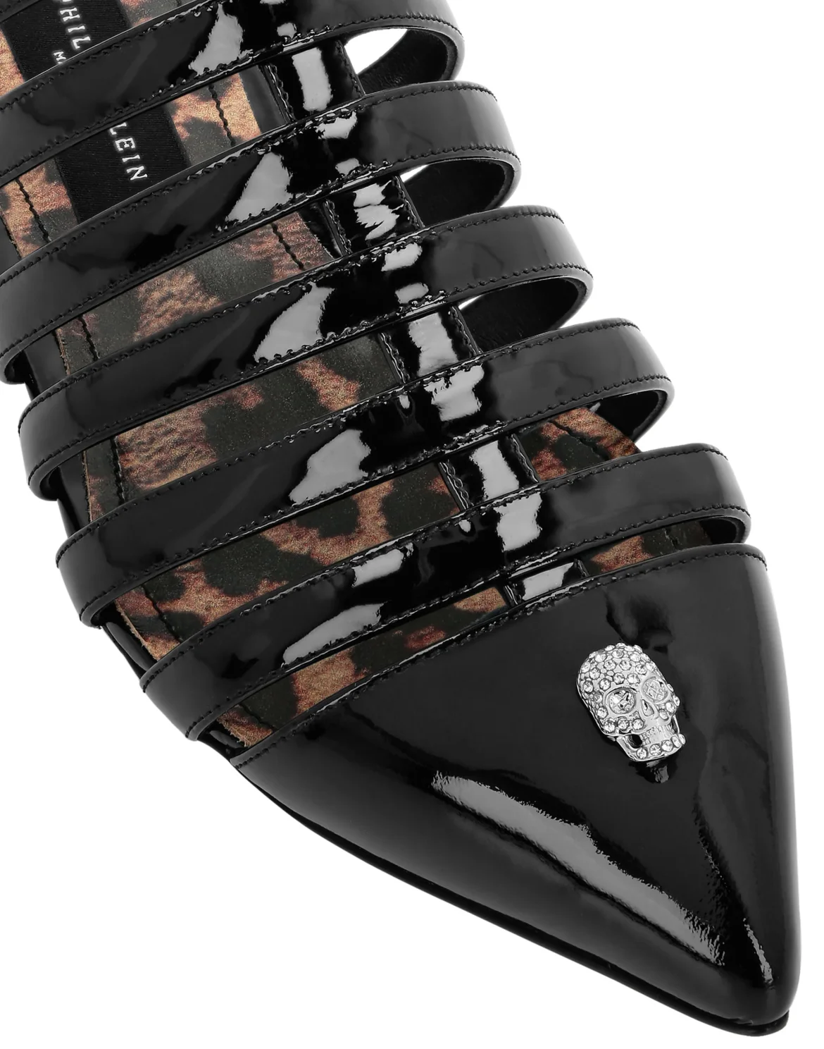 Vernice Sandals Flat Skull, цвет: Черный