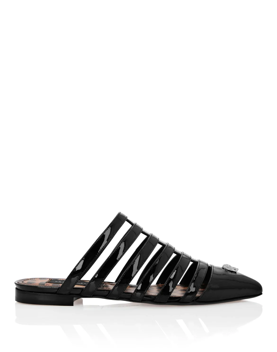 Vernice Sandals Flat Skull, цвет: Черный