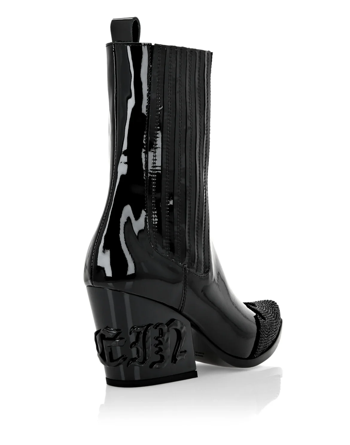 Boots Mid Flat Gothic Plein, цвет: Черный