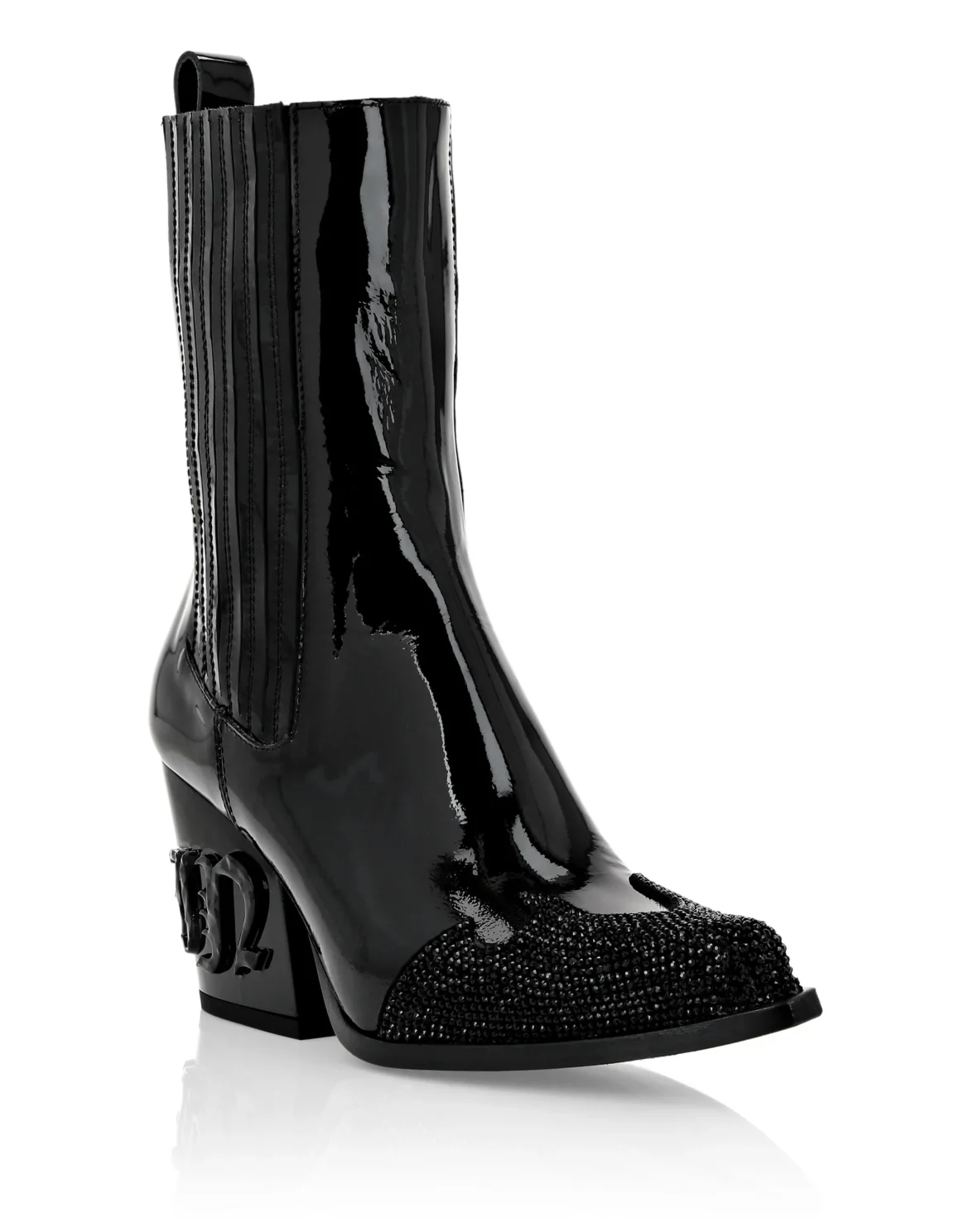 Boots Mid Flat Gothic Plein, цвет: Черный