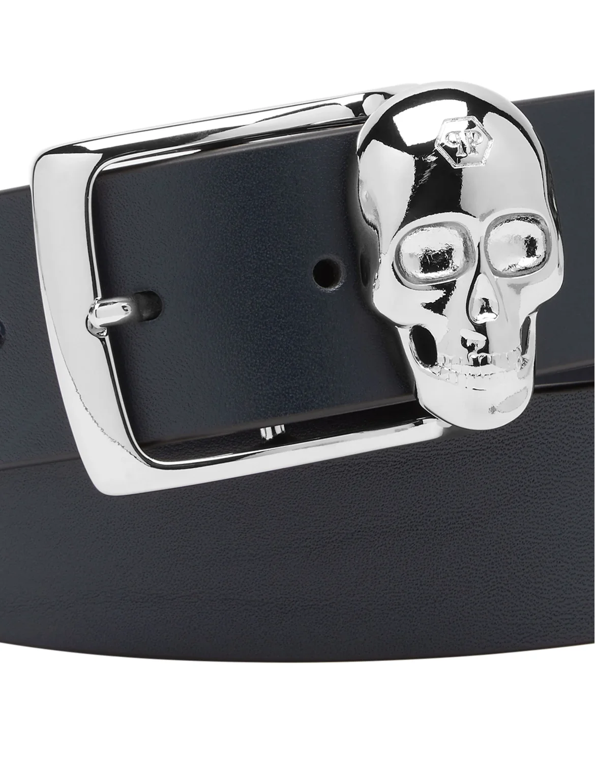 Leather Belt Skull, цвет: Синий