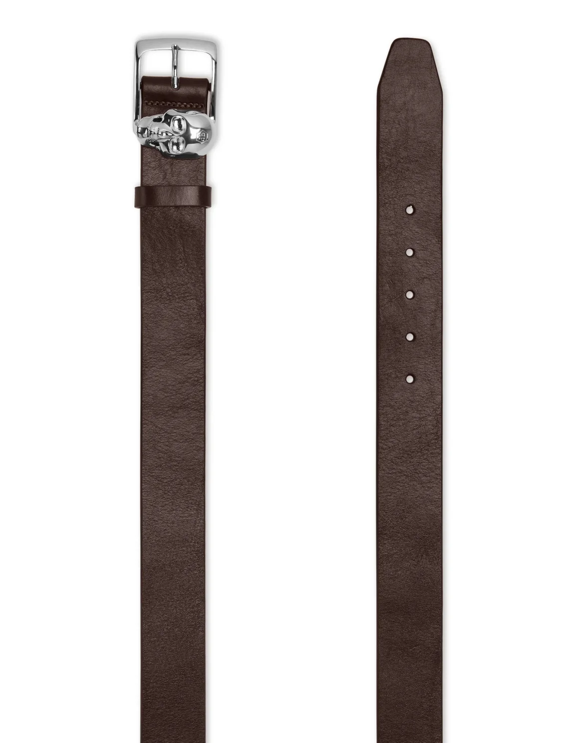 Leather Belt Skull, цвет: Коричневый