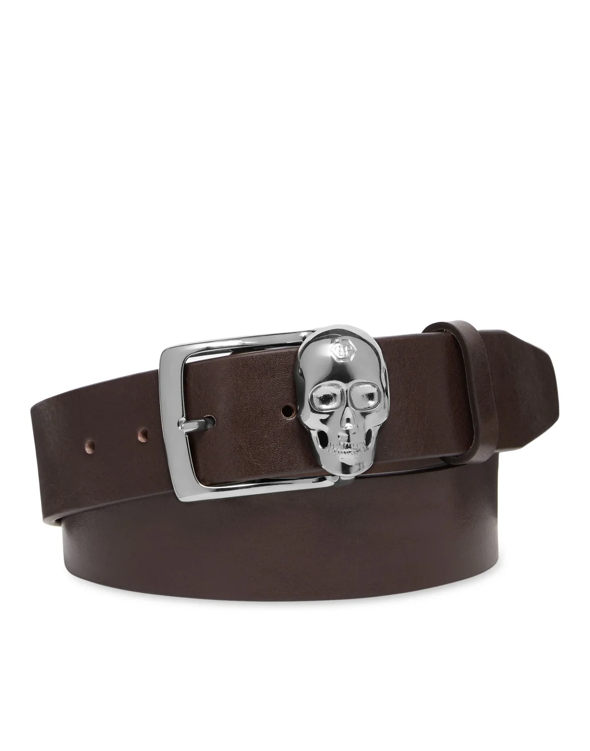 Leather Belt Skull, цвет: Коричневый