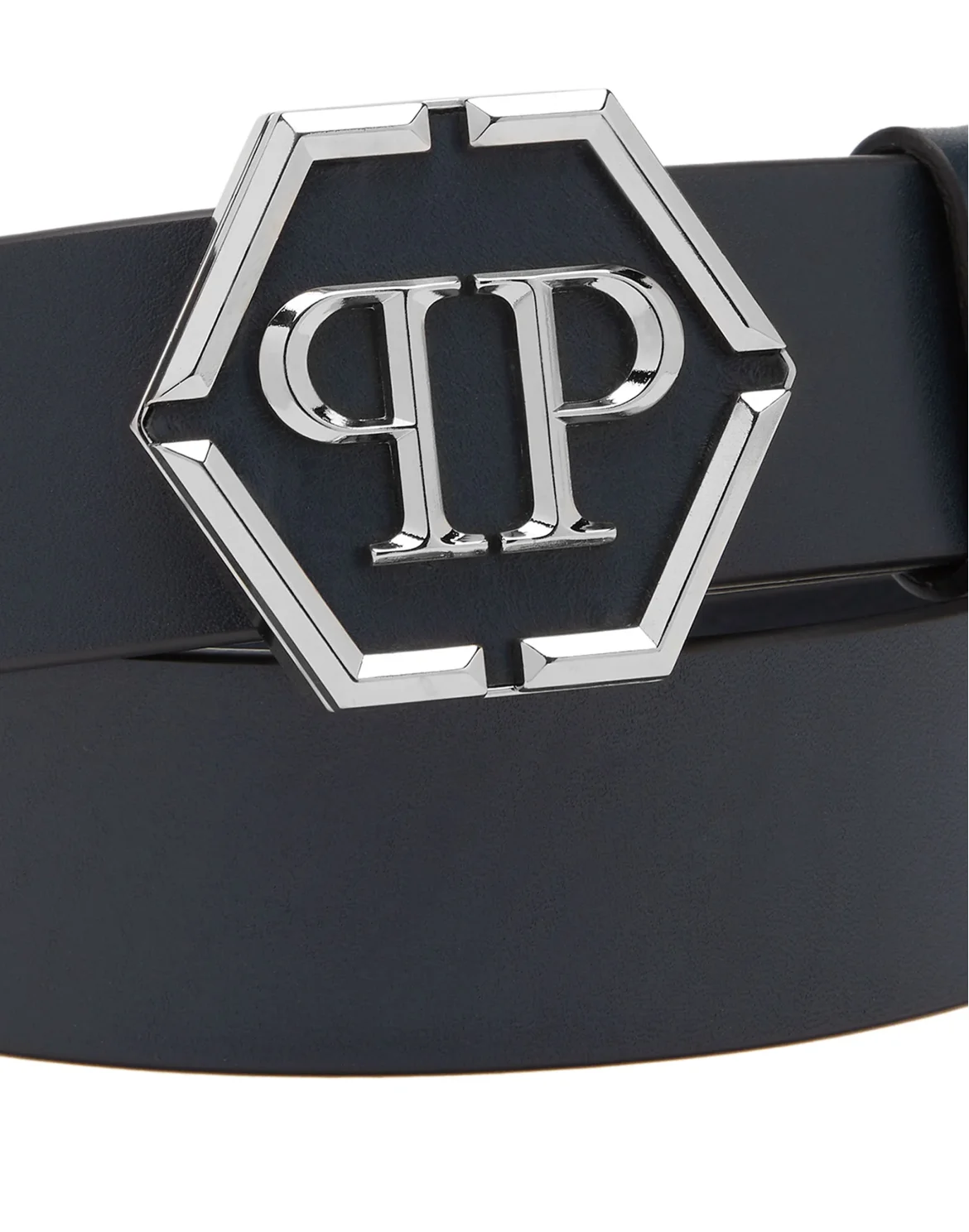 Leather Belt Hexagon, цвет: Синий