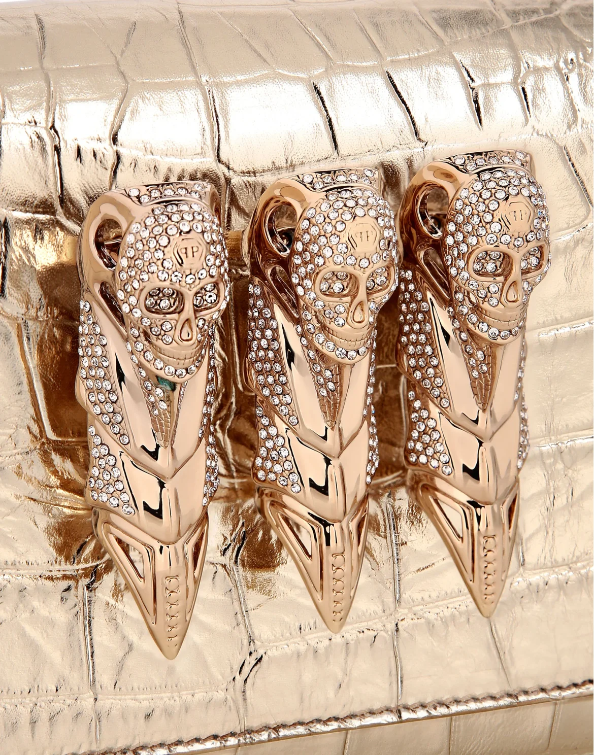 Small Crocco Printed Shoulder Bag, цвет: Золотой