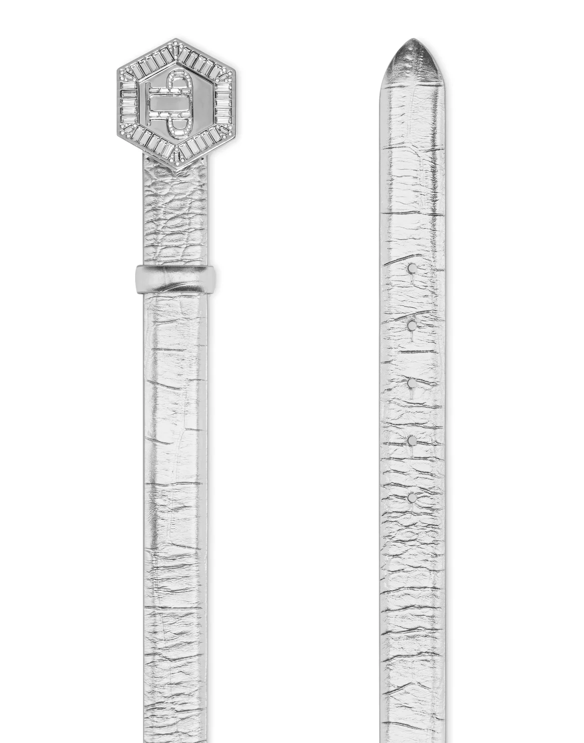 Crocco Printed Belt Hexagon, цвет: Белый