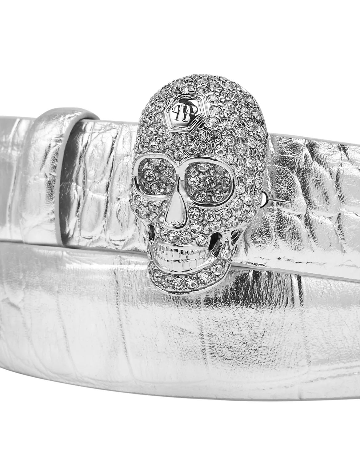 Crocco Printed Belt Skull, цвет: Белый