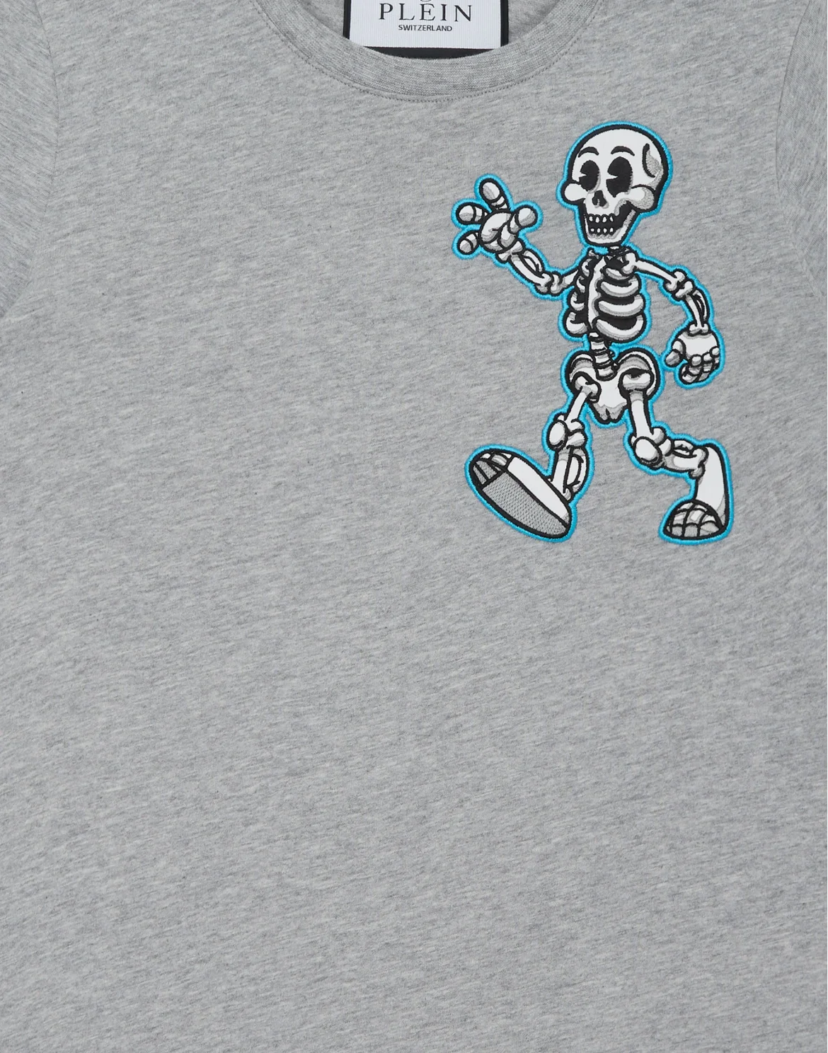 T-shirt Round Neck SS Skully Gang, цвет: Серый