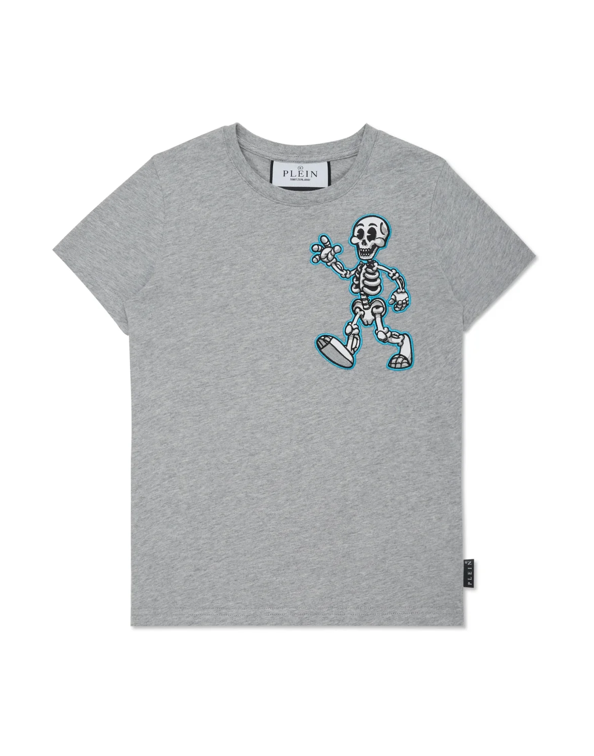 T-shirt Round Neck SS Skully Gang, цвет: Серый