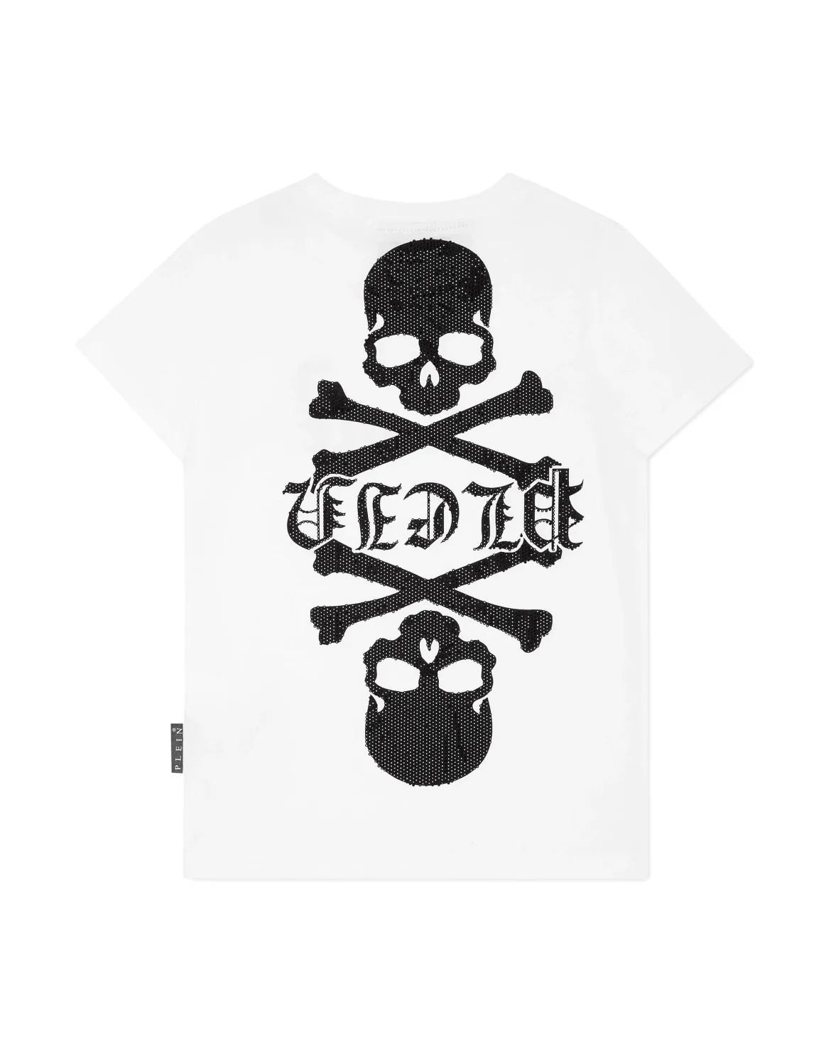 T-shirt Round Neck SS with Crystals Skull&Bones, цвет: Белый
