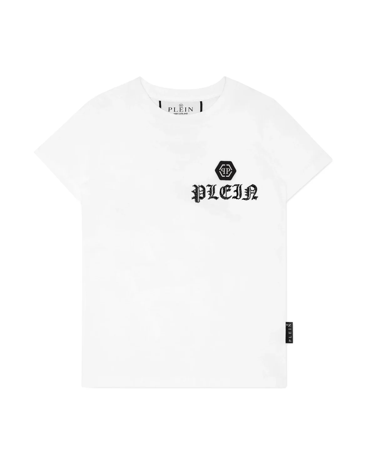 T-shirt Round Neck SS with Crystals Skull&Bones, цвет: Белый