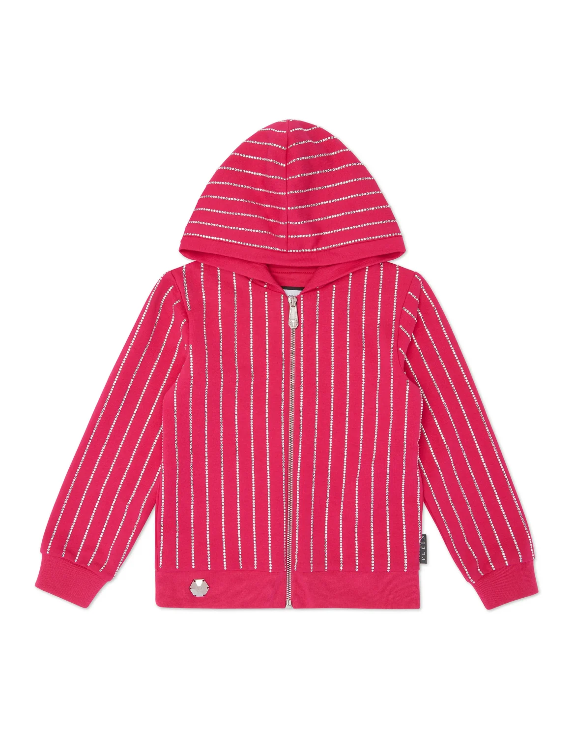 Cropped Hoodie Sweatjacket Crystal, цвет: Розовый
