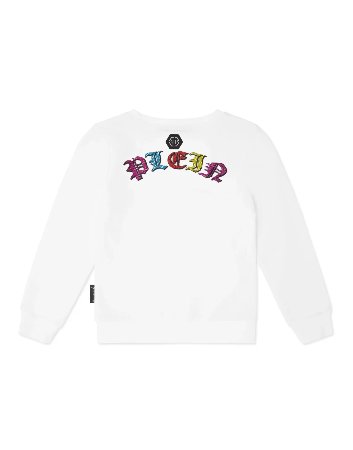 Oversized Sweatshirt with Crystals Smile, цвет: Белый