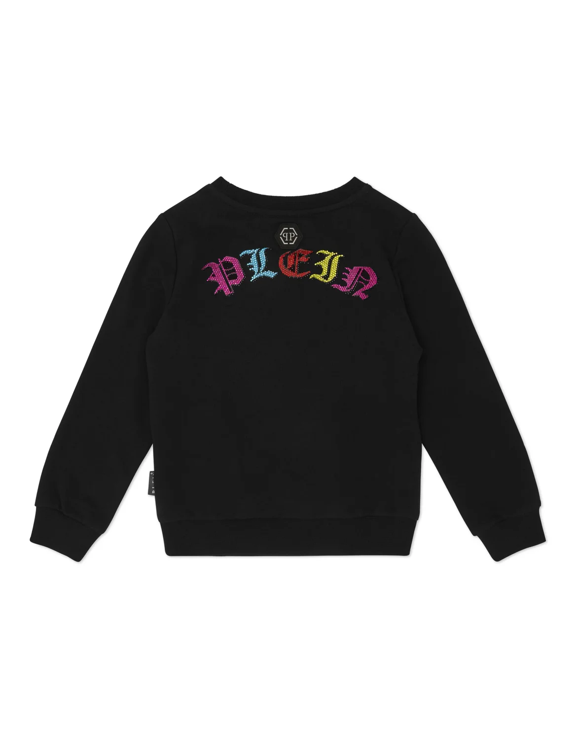 Oversized Sweatshirt with Crystals Smile, цвет: Черный