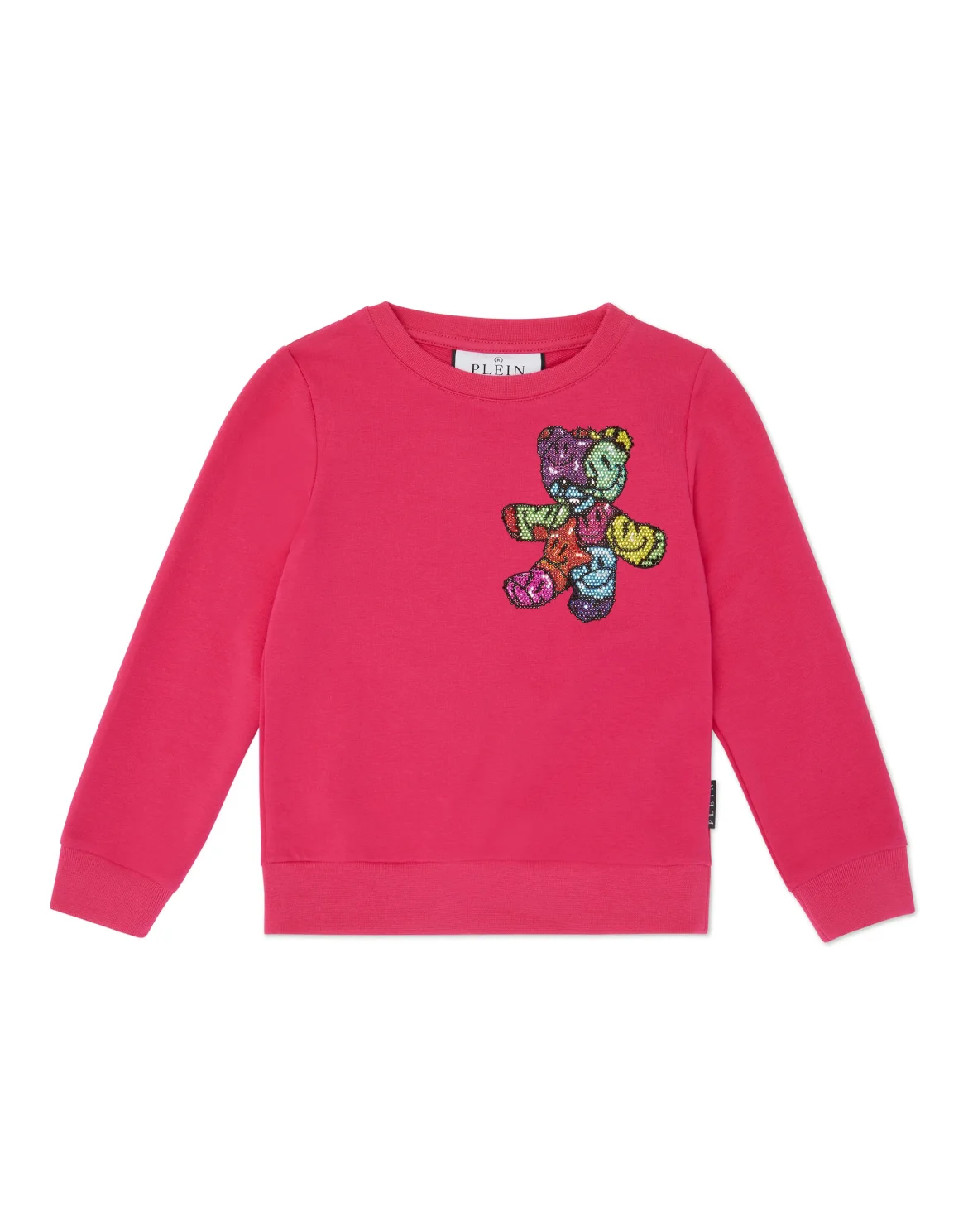 Oversized Sweatshirt with Crystals Smile, цвет: Розовый