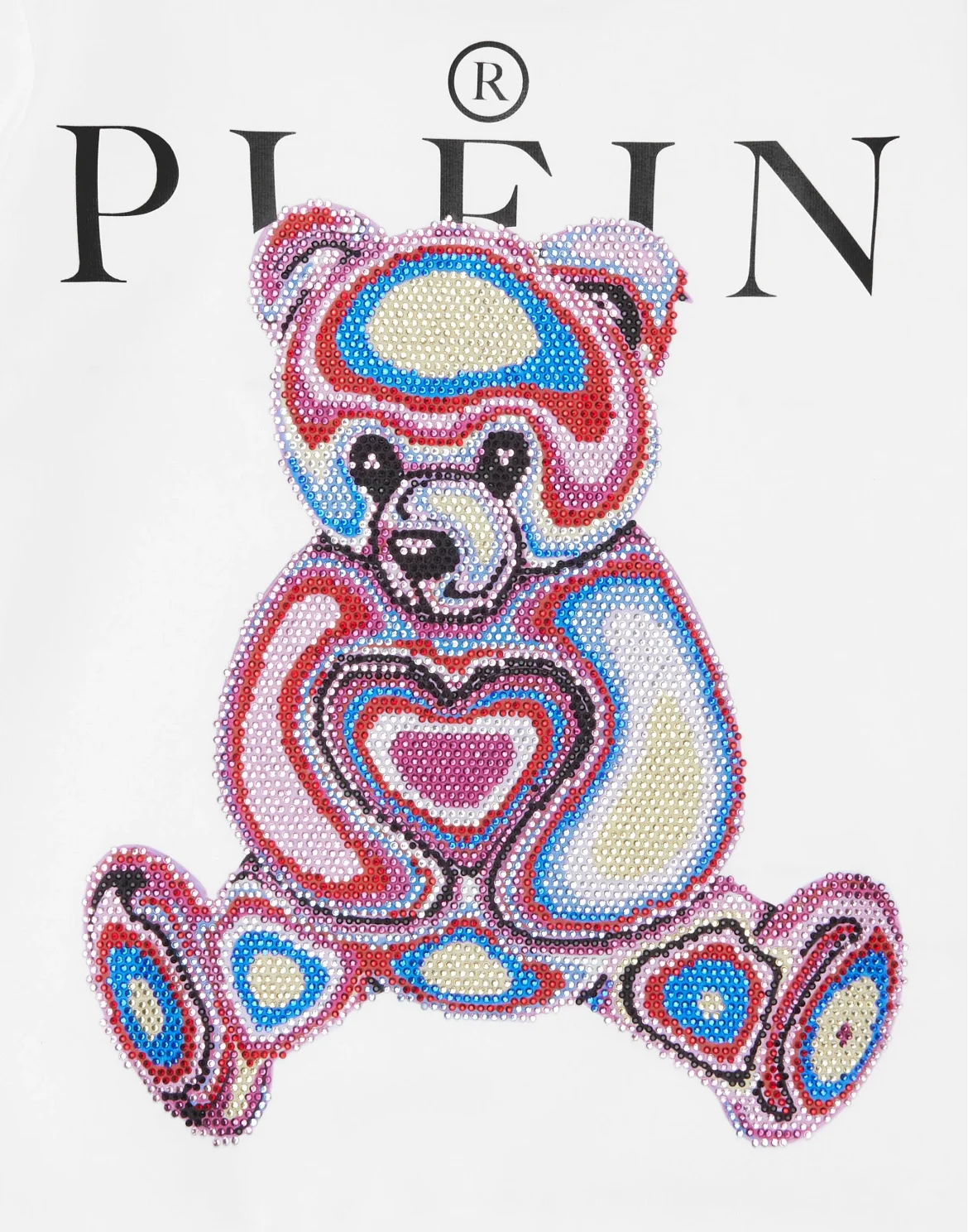 Sweatshirt with Crystals Teddy Bear, цвет: Белый