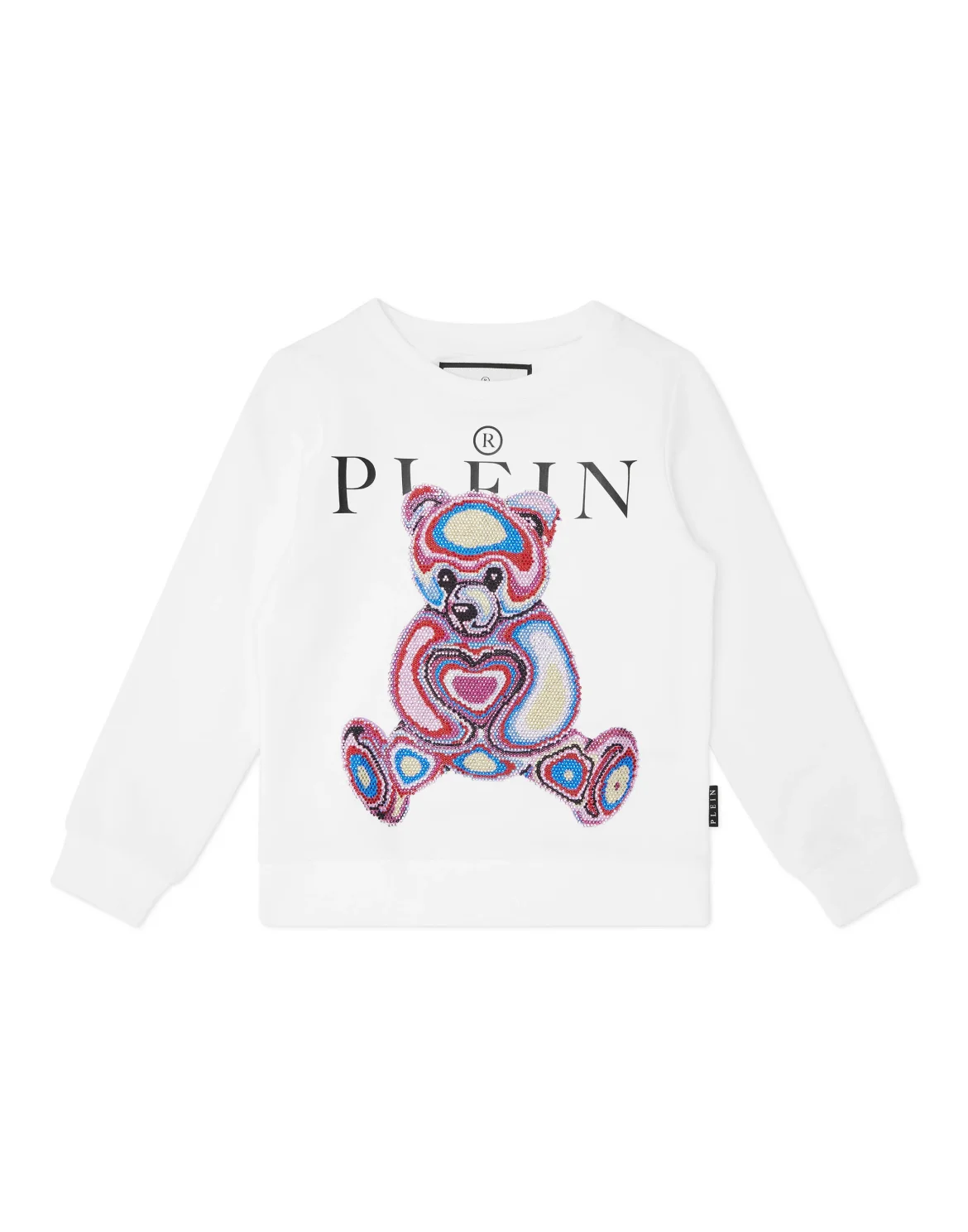 Sweatshirt with Crystals Teddy Bear, цвет: Белый