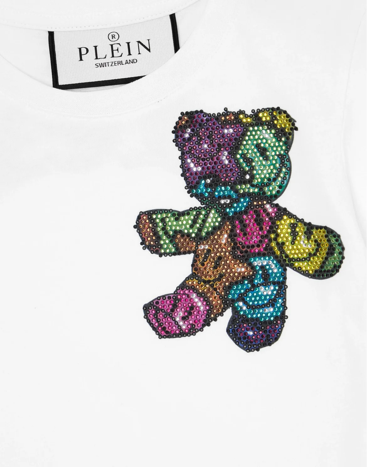 Padded Shoulder T-shirt Sexy Pure Fit Smile, цвет: Белый