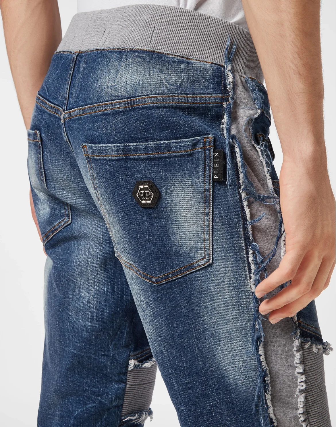 Denim Jogging Trousers Skull&Bones, цвет: Синий