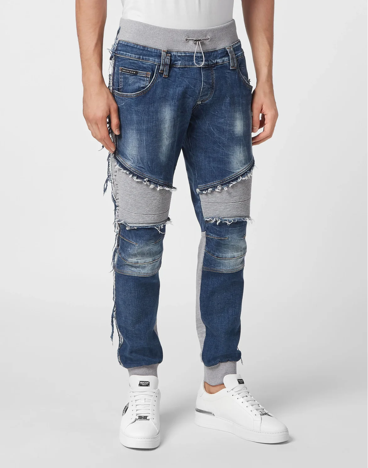 Denim Jogging Trousers Skull&Bones, цвет: Синий