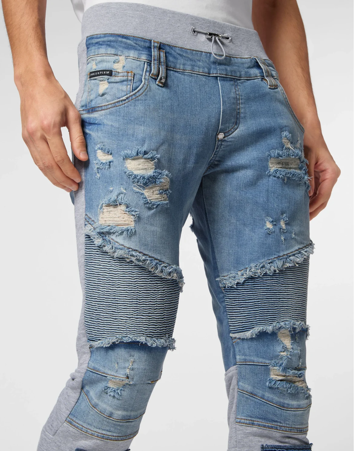 Denim Jogging Trousers Skull&Bones, цвет: Синий