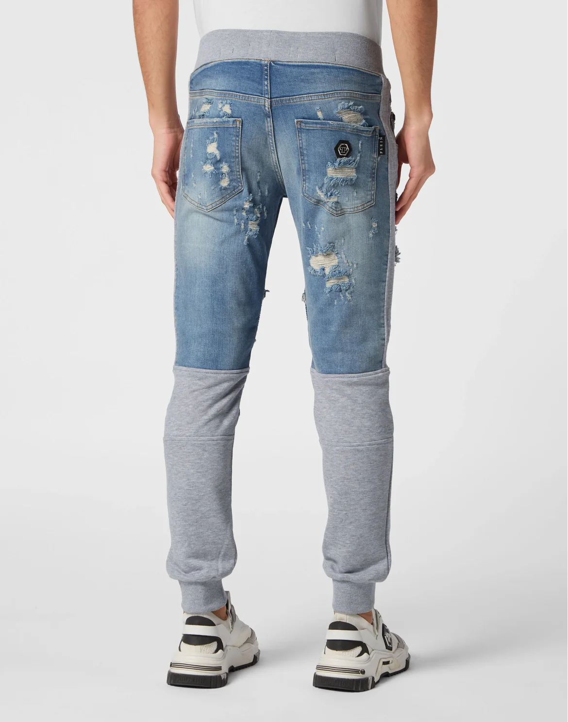 Denim Jogging Trousers Skull&Bones, цвет: Синий