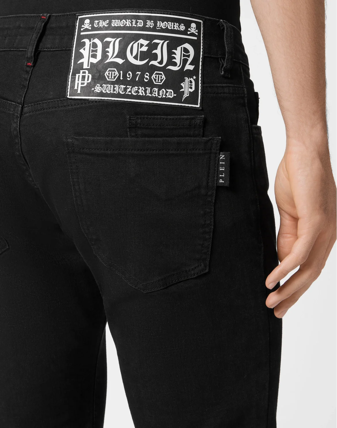 Denim Trousers Super Straight Cut Skull&Bones, цвет: Черный