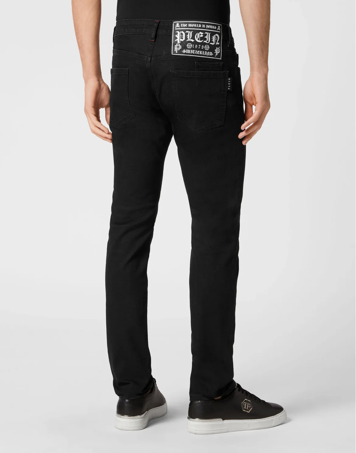 Denim Trousers Super Straight Cut Skull&Bones, цвет: Черный