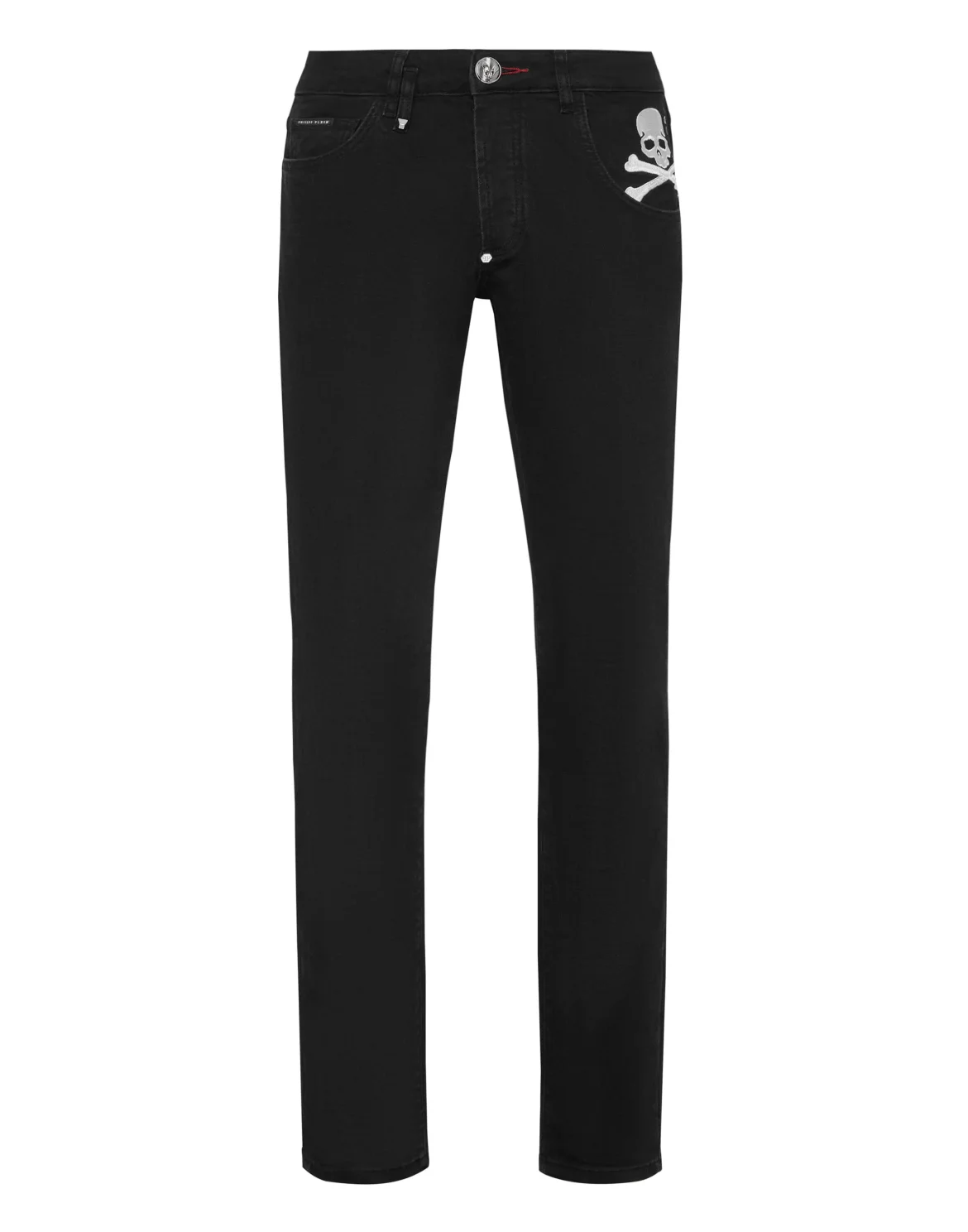 Denim Trousers Super Straight Cut Skull&Bones, цвет: Черный